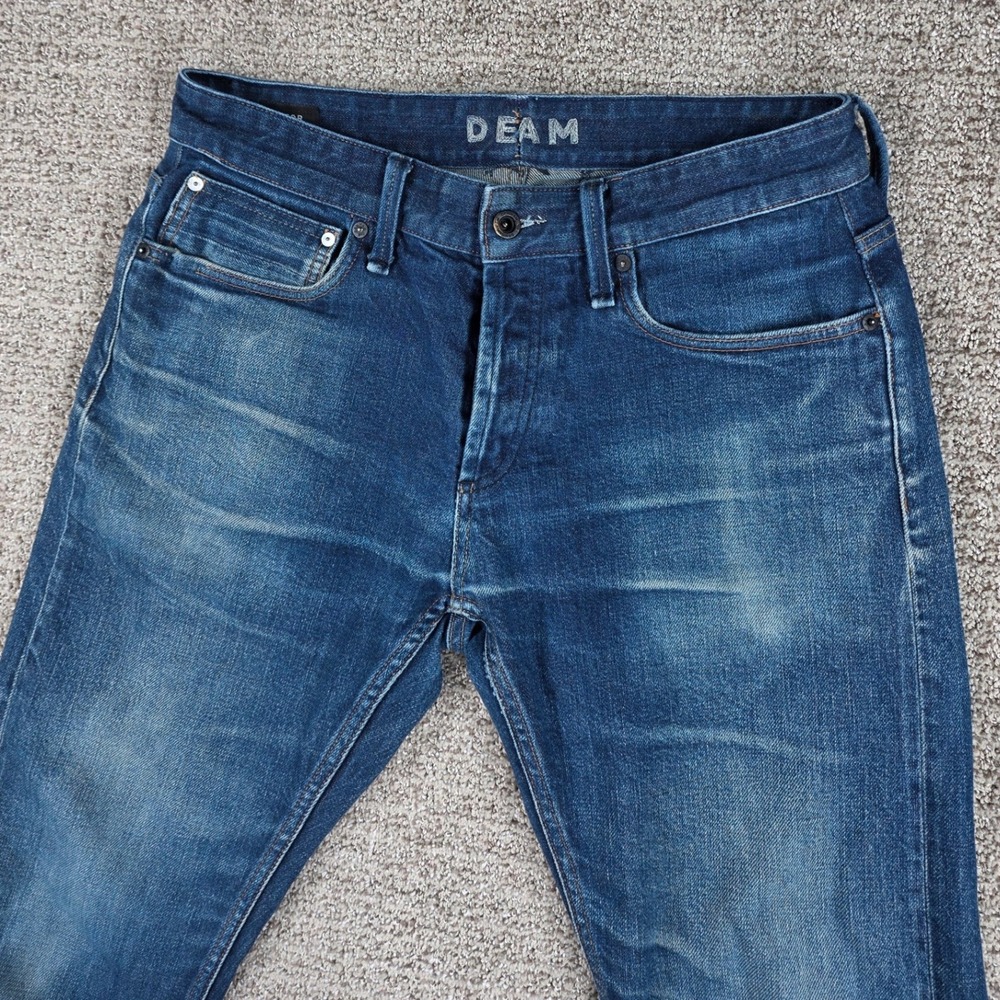 Denham Razor Slim Fit Selvedge Denim Jeans Blue Mens Size 32x31  Fade - Picture 4 of 13